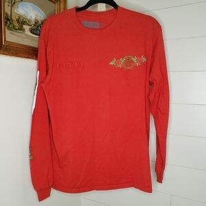 Civil Regime Rose Red Long Sleeve Tee Medium